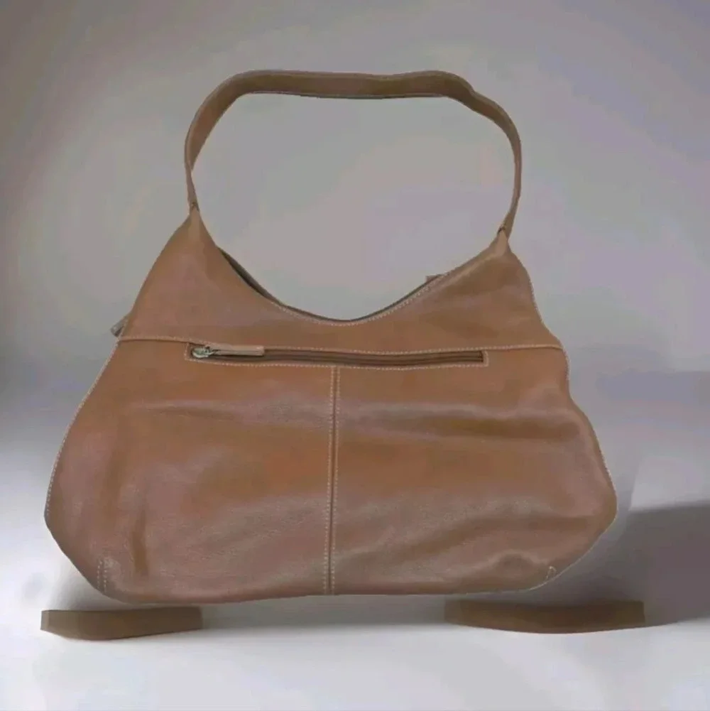Tignanello Y2K Carmel brown leather handbag tote purse Euc!
